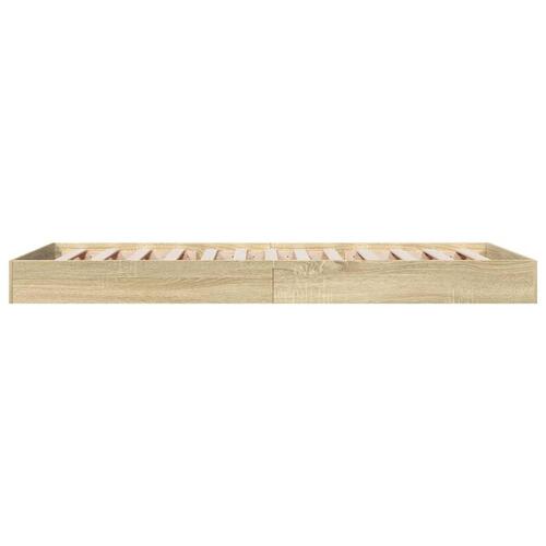Sengeramme 75x190 cm uden madras konstrueret træ sonoma-eg
