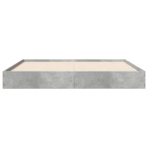 Sengestel 140x200 cm konstrueret træ betongrå