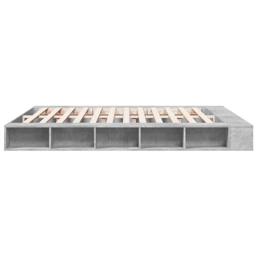 Sengestel 200x200 cm konstrueret træ betongrå