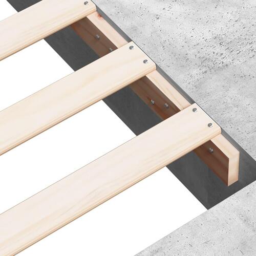 Sengestel 200x200 cm konstrueret træ betongrå