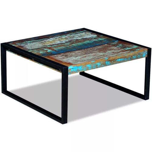 Sofabord 80x80x40 cm massivt genbrugstræ