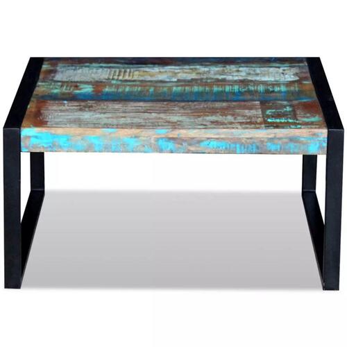 Sofabord 80x80x40 cm massivt genbrugstræ