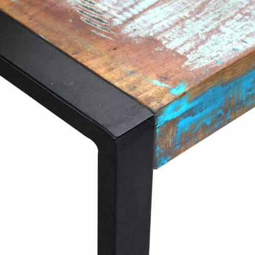 Sofabord 80x80x40 cm massivt genbrugstræ
