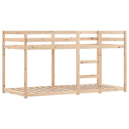 Køjeseng med gardiner 90x190 cm massivt fyrretræ pink