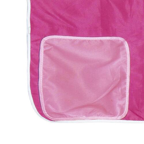 Køjeseng med gardiner 90x190 cm massivt fyrretræ pink