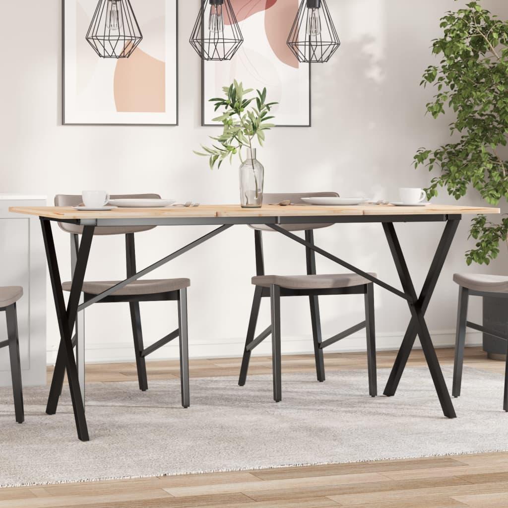 Bordben til spisebord 120x60x73 cm X-stel støbejern