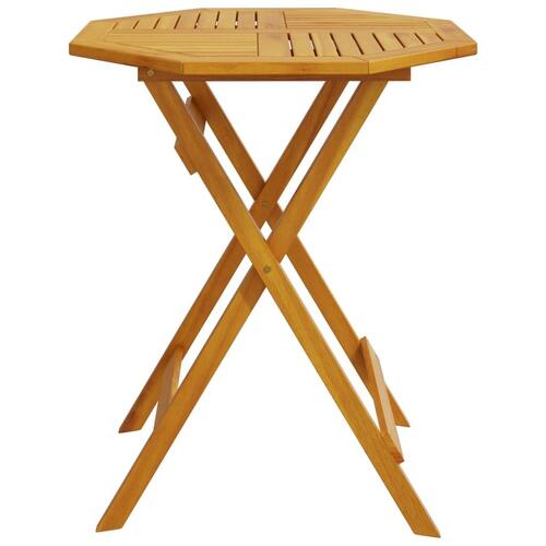 Foldbart havebord Ø70x75 cm massivt akacietræ
