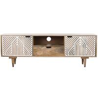 møbler Home ESPRIT Hvid Mangotræ 160 x 41 x 55 cm