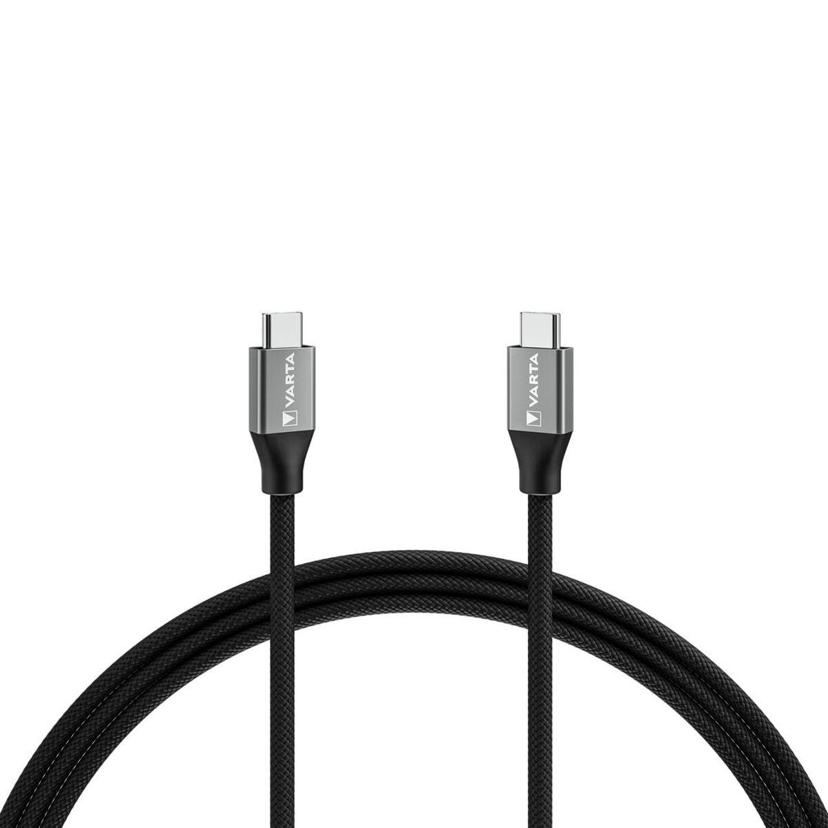 Varta USB-C til USB-C kabel 2 m - Sort billede