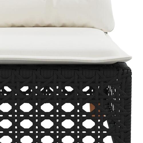 Sofasæt til haven 5 dele med hynder polyrattan sort