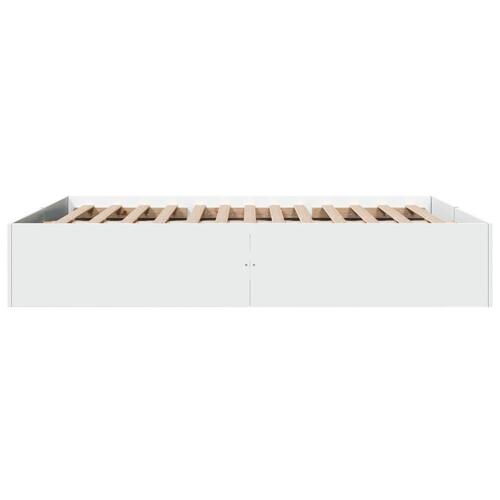 Sengestel 160x200 cm konstrueret træ hvid