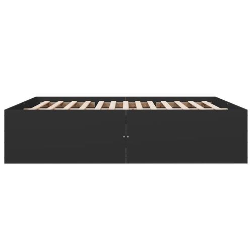 Sengestel 180x200 cm konstrueret træ sort