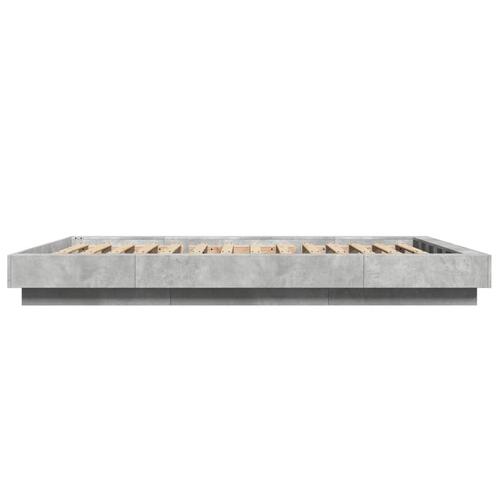 Sengestel 120x200 cm konstrueret træ betongrå