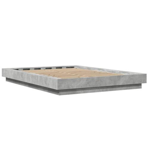 Sengestel 120x200 cm konstrueret træ betongrå