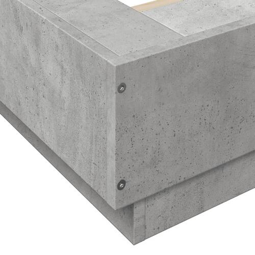 Sengestel 120x200 cm konstrueret træ betongrå