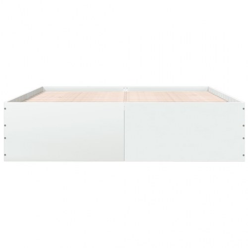 Sengestel 180x200 cm konstrueret træ hvid