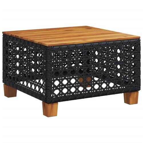 Sofasæt til haven 6 dele med hynder polyrattan sort