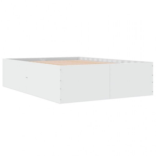 Sengestel 140x200 cm konstrueret træ hvid