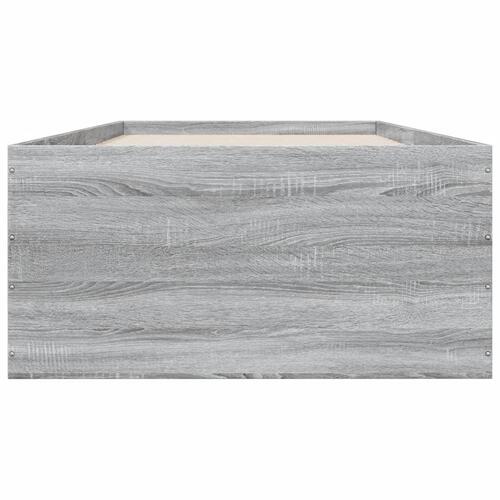 Sengeramme 100x200 cm konstrueret træ grå sonoma-eg