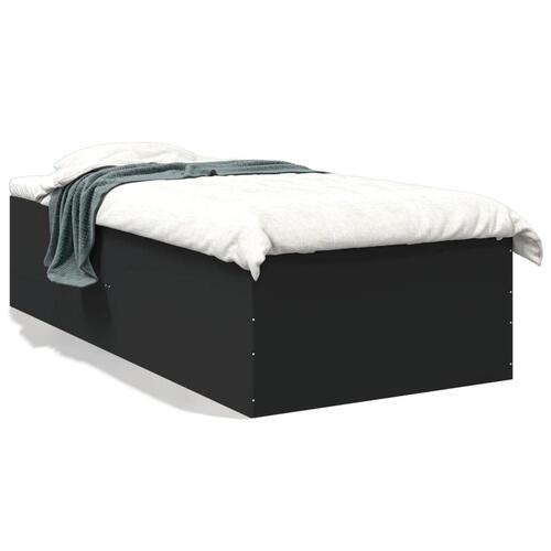 Sengeramme 75x190 cm konstrueret træ sort