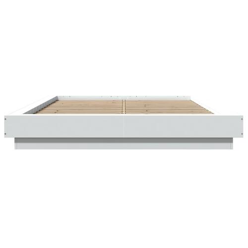 Sengestel 120x200 cm konstrueret træ hvid