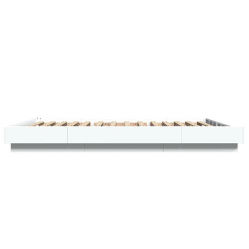 Sengestel 120x200 cm konstrueret træ hvid