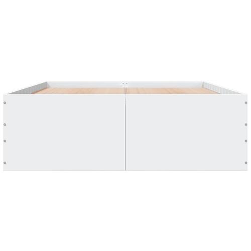 Sengestel 135x190 cm konstrueret træ hvid