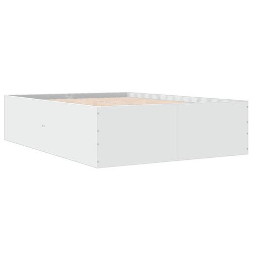 Sengestel 135x190 cm konstrueret træ hvid