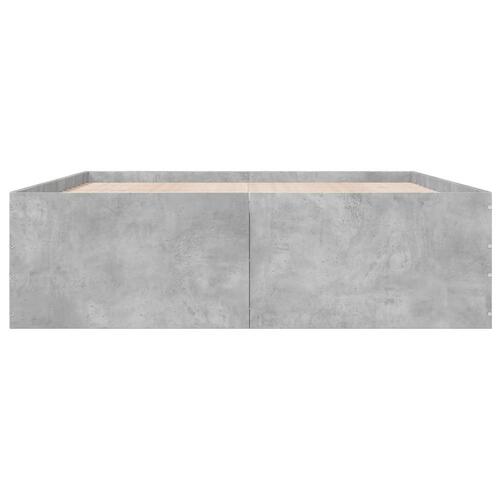 Sengestel 160x200 cm konstrueret træ betongrå