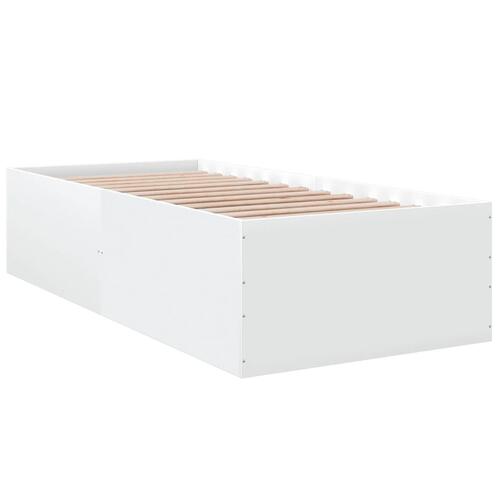 Sengeramme 90x200 cm konstrueret træ hvid