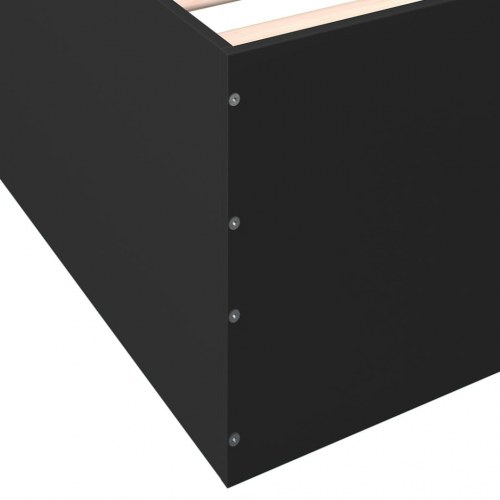 Sengeramme 90x190 cm konstrueret træ sort