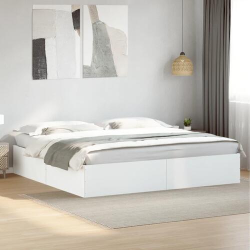 Sengestel 180x200 cm konstrueret træ hvid
