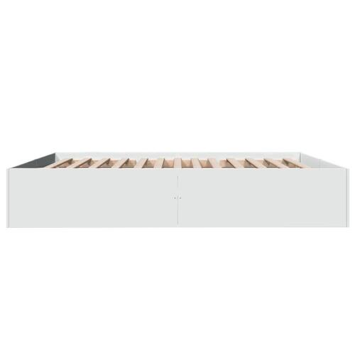 Sengestel 180x200 cm konstrueret træ hvid