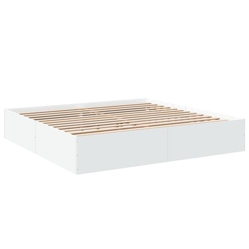 Sengestel 180x200 cm konstrueret træ hvid