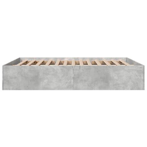 Sengestel 150x200 cm konstrueret træ betongrå