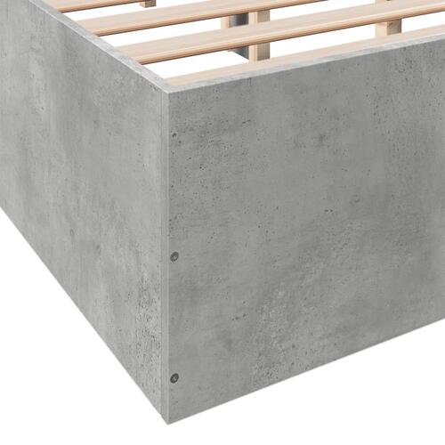 Sengestel 150x200 cm konstrueret træ betongrå