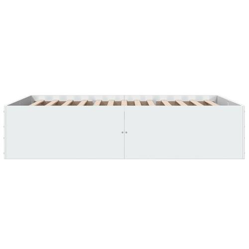 Sengestel 120x190 cm konstrueret træ hvid