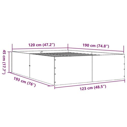 Sengestel 120x190 cm konstrueret træ hvid