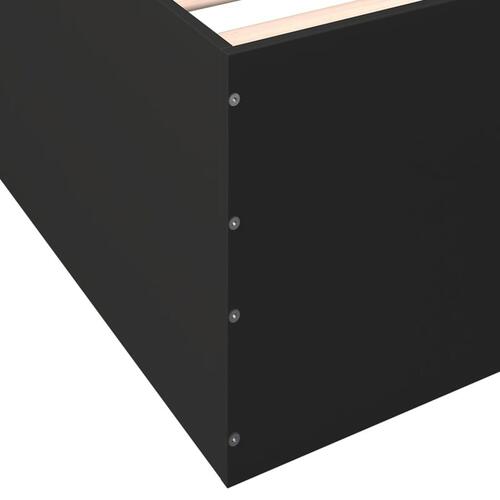Sengestel 140x200 cm massivt træ sort