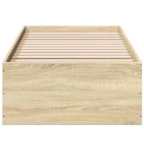 Sengeramme 90x190 cm konstrueret træ sonoma-eg