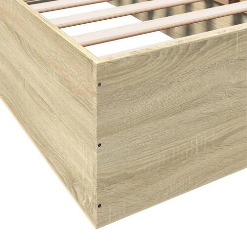 Sengeramme 90x190 cm konstrueret træ sonoma-eg