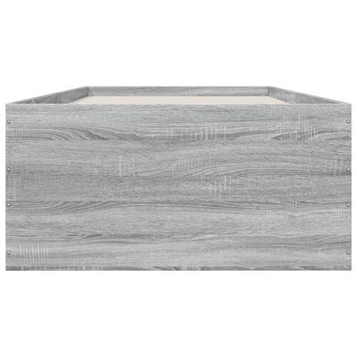 Sengeramme 90x200 cm konstrueret træ grå sonoma-eg