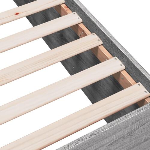Sengeramme 90x200 cm konstrueret træ grå sonoma-eg