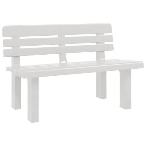 Havebænk 110x52x71 cm polypropylen hvid