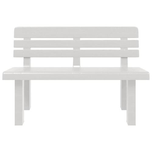 Havebænk 110x52x71 cm polypropylen hvid