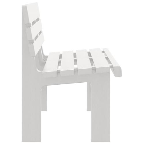 Havebænk 110x52x71 cm polypropylen hvid
