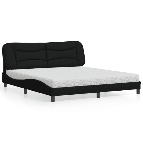 Seng med madras Hvar 180x200 cm stof sort