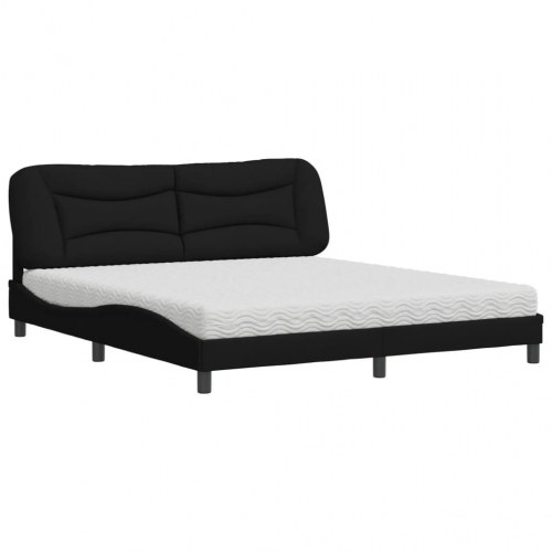 Seng med madras Hvar 180x200 cm stof sort