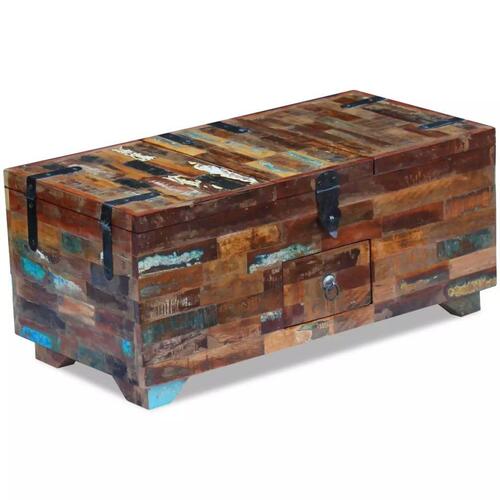 Sofabord 80x40x35 cm massivt genbrugstræ