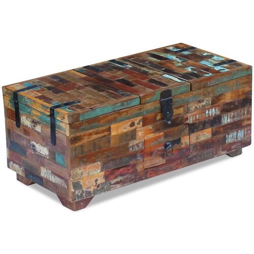 Sofabord 80x40x35 cm massivt genbrugstræ